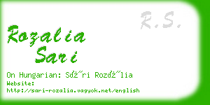 rozalia sari business card